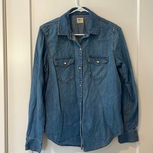 GAP Denim Long-Sleeve Snap shirt